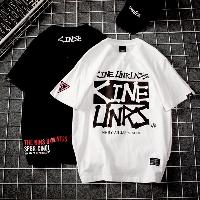 1图案已注册日系情侣大码M-5XL原创平铺嘻哈短袖T恤男7176F35控49，男装T恤，星座226-2