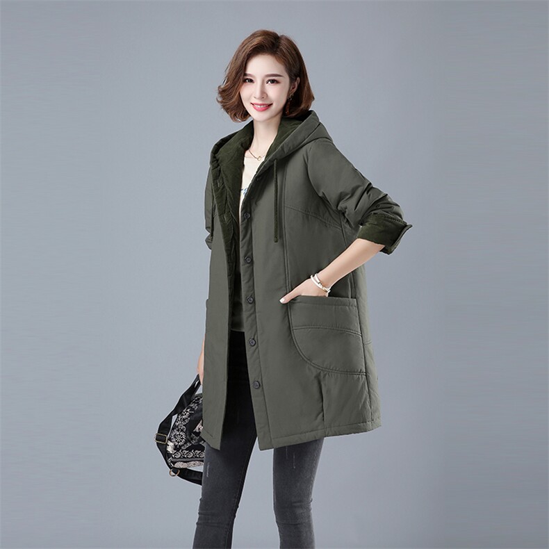 2024年新品棉服中长款加厚保暖棉衣纯色3973款,女装棉衣/棉服,秋牧寒烟