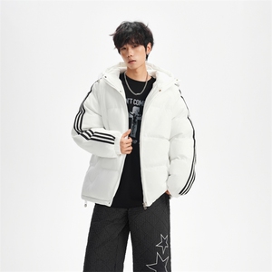 冬季潮流条纹五防立领加绒加厚棉衣情侣撞色棉服外套MY8899-p78图片
