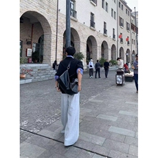 夏季新款设计感小众短袖男宽松潮流美式复古t恤街头潮牌上衣，男装T恤，四季星座505