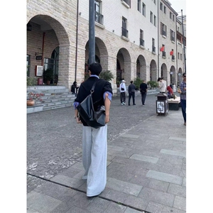 夏季新款设计感小众短袖男宽松潮流美式复古t恤街头潮牌上衣图片