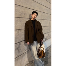 加棉加厚西装短款毛呢大衣风衣504-F21-P75控118(加棉P85控128)，男装西服套装，星座504