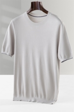 男康赛妮四平18针圆领短袖，男装T恤，晨晟羊绒