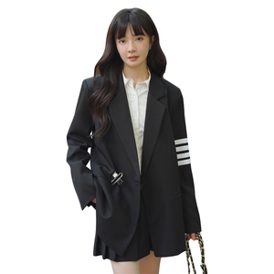 182-8510-P135K188黑色袖标西服外套图片
