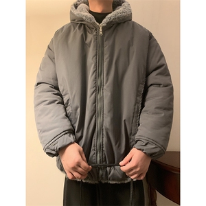 秋冬棉衣外套加绒双面穿兔毛1016-1W107 P138 K168夹棉P158 K188图片