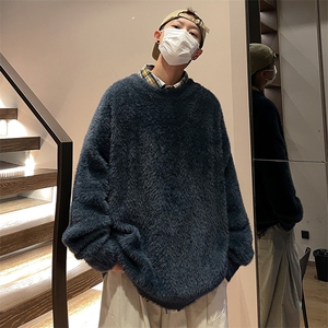 秋冬新款男士针织衫圆领男士马海毛毛衣男 A071-6608-P55图片