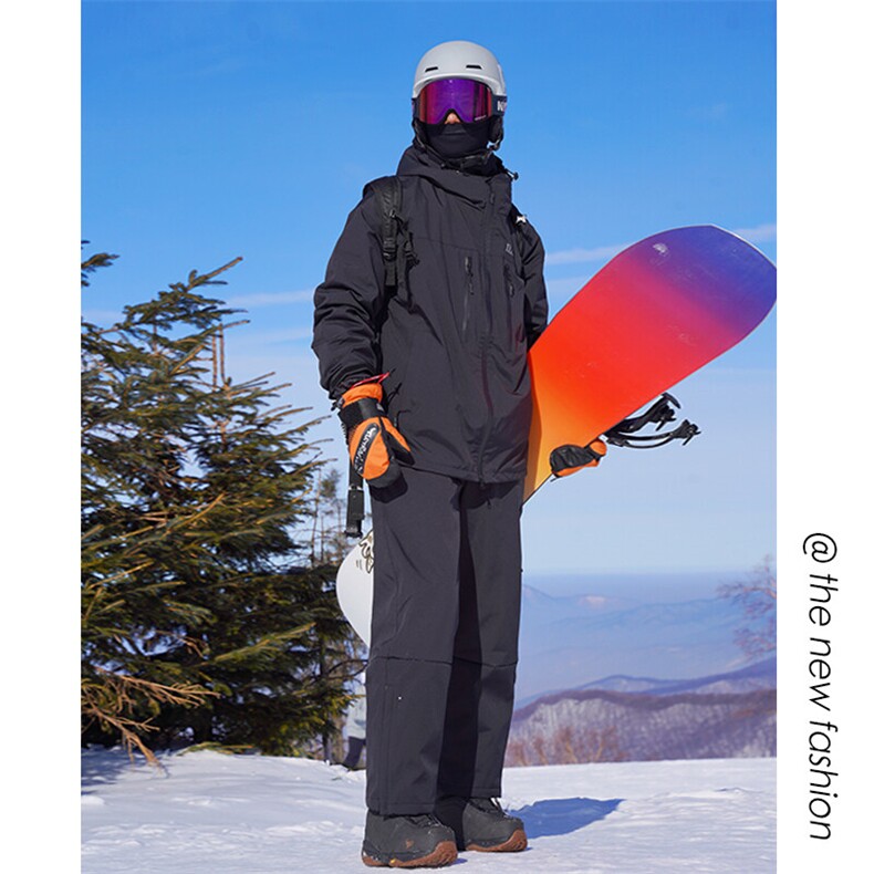 24冬大码防水防风男女加绒保暖滑雪服套装HF88+K1002J加绒-P270，男装休闲套装，电商A001-1
