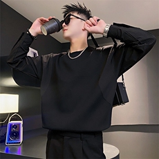 AW200/特P78控108春季社会小伙拼接撞色简约打底设计感卫衣男白首，男装卫衣，星座305B-1