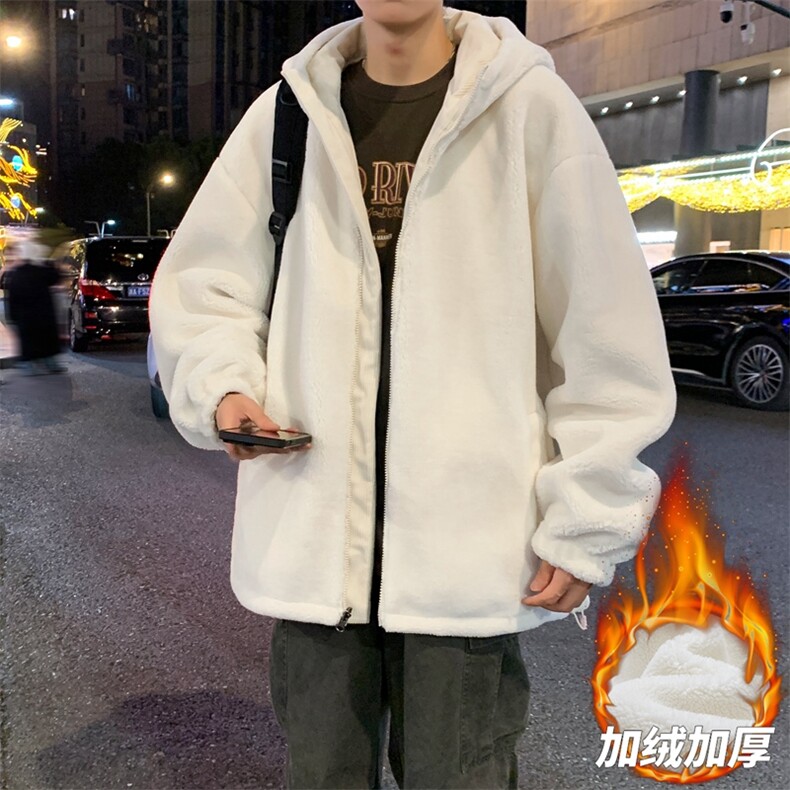 灯芯绒两面穿棉服男女羊羔毛棉衣外套冬季加厚棉袄M0811-P120,男装棉衣,星座308B-2