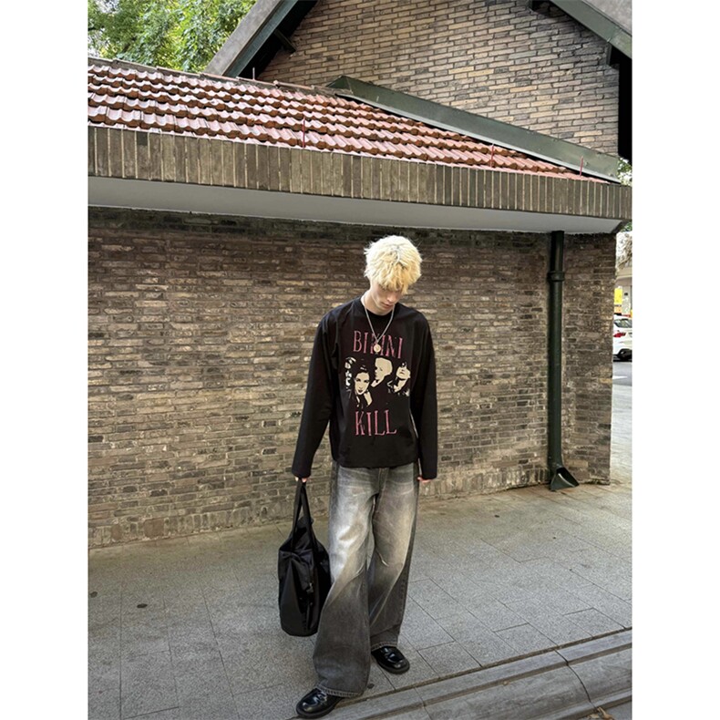 欧美男头印花长袖T恤衫D328-CX7705-P29,男装T恤,电商D328