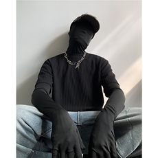 白色肌理感针织短袖男款夏季小领口美式t恤cleanfit修身正肩半袖，男装T恤，电商A233-1