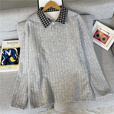 现货！美式Polo衫男女款长袖坑条休闲T恤上衣-LK80222-特批30，男装T恤，电商A061