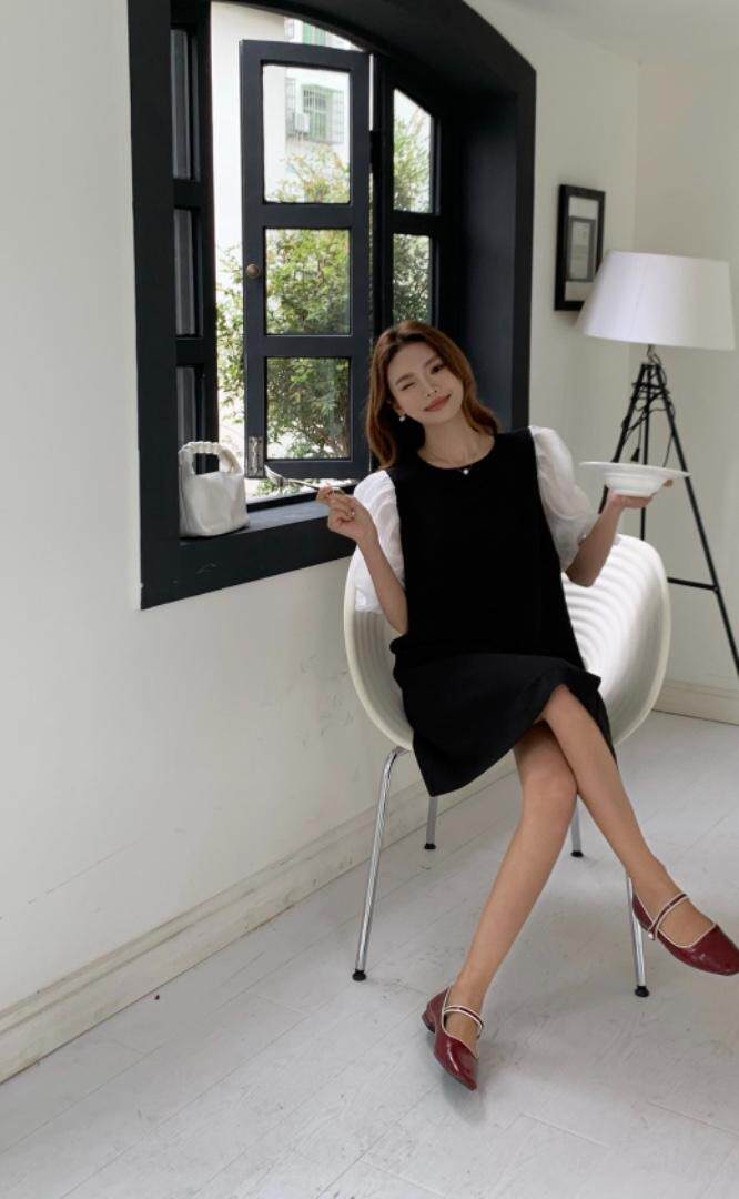 2023夏季新款左侧打褶公主裙，其它，C&B(4F)