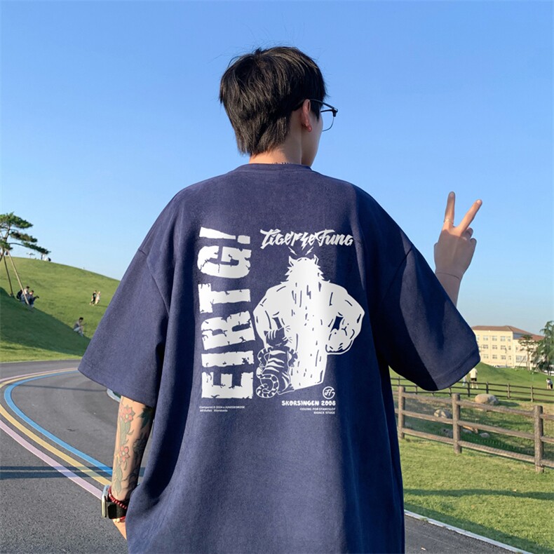 量大优供视频重磅麂皮绒短袖T恤男JPDX241-特P19,男装T恤,电商B367