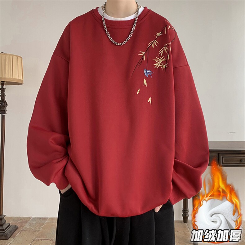 WY419-p45特控68加绒P50特控78大码刺绣加绒卫衣【图已注册】65棉,男装卫衣,电商D232
