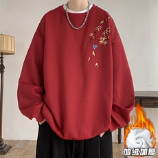 WY419-p45特控68加绒P50特控78大码刺绣加绒卫衣【图已注册】65棉，男装卫衣，电商D232