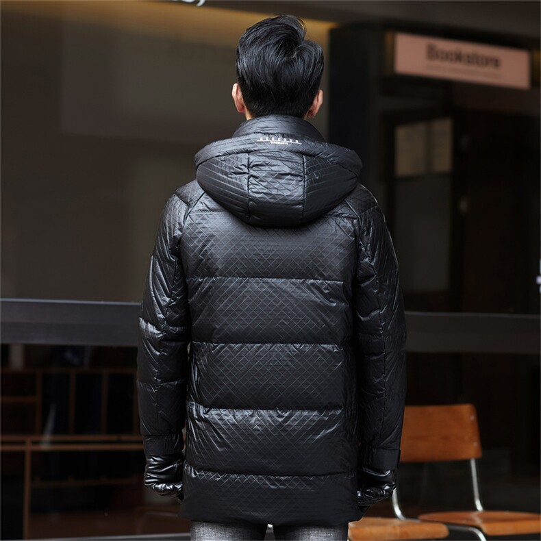 ZMS-M9815新款冬季男士白鸭绒羽绒服连帽保暖外套修身中长款大衣,男装羽绒服,电商B360