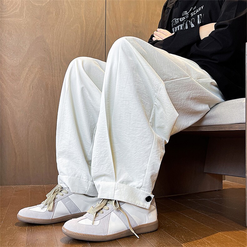 ZK8031-特P35控68新款冰丝垂感休闲裤大码宽松直筒九分裤长裤男,男装休闲裤,电商A059