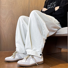 ZK8031-特P35控68新款冰丝垂感休闲裤大码宽松直筒九分裤长裤男，男装休闲裤，电商A059