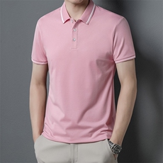 2023青年夏季休闲翻领polo衫男痞帅休闲百搭短袖T2301P35，男装T恤，星座914