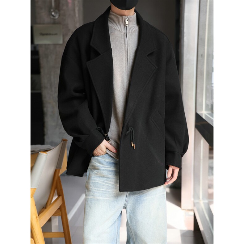 加棉加厚毛呢大衣西服宽松风衣504-F66-P75控118（加棉P85控128）,男装西服,星座504