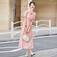 新中式连衣裙2025新款女装夏季超好看连身裙高端精致气质修身裙子，女装连衣裙，涵亦佰惠
