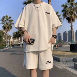 短袖t恤套装男士夏季薄款休闲运动一套搭配衣服男装夏装体恤，男装休闲套装，星座506