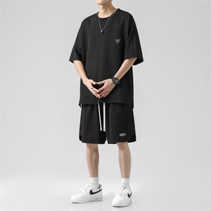 凉感冰丝运动套装速干短袖健身休闲短裤夏装两件套 TZ12-特批70图片