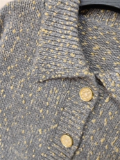 翻领金豆开衫，女装针织衫/毛衣，米田羊绒