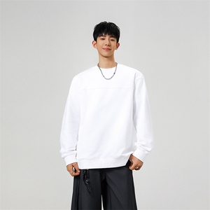 重磅420克boxy短款光板圆领卫衣液态棉爽滑不变形外套男D9882-P47图片
