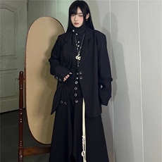 设计感小众西装外套女秋冬新款风高级感风衣时尚原宿新款潮流气质，女装西装，星座506A