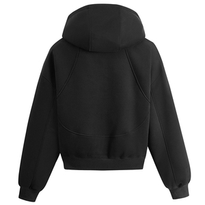 抖音得物高品质二开 26春装美式高街重磅结构高领连帽卫衣外套W62图片