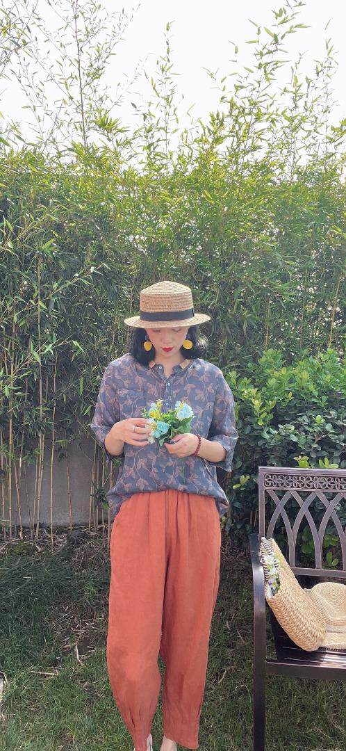 纯苎连衣裙小衫裤子裙子衬衣 时尚风 风淑女风休闲风，女装连衣裙，川哲