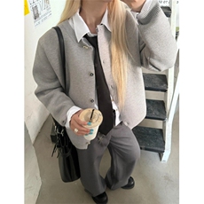 格雷系短宽针织开衫秋冬重磅加厚男女系毛衣外套MTK78，男装针织衫/毛衣，星座1116A（原606A-3）