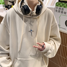 复合牛奶丝假两件加厚连帽卫衣半拉链外套CP42-特P:40控价:88，男装卫衣，电商B371
