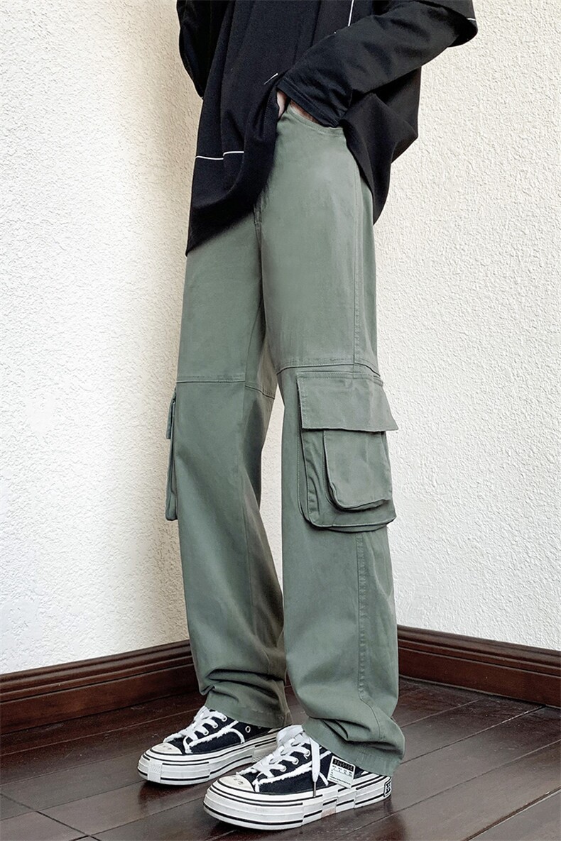 B221美式ins高街小众多口袋拉链弹力休闲工装裤LK23003-P70控98,男装休闲裤,电商B221
