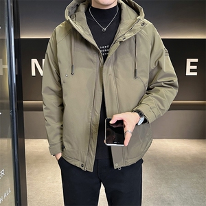 工装连帽冲锋衣二棉外套男加棉加厚棉衣棉服袄子图片