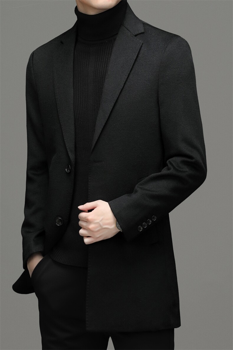 羊毛外套男士2023冬季休闲单西服宽松爸爸装上衣外套YL6516-P410,男装西服,电商B212（原钱塘6029）