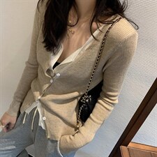 假两件针织开衫，其它，XTZ style