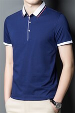 宽松2023年潮流上衣翻领短袖夏季衬衫纯色百搭POLO衫P55，男装Polo衫，星座1105-3