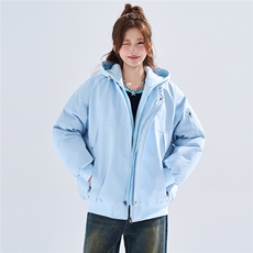 新款冬季大码羽绒棉服棉袄连帽假两件韩版宽松外套A436-2583-P95，男装棉衣，电商A436