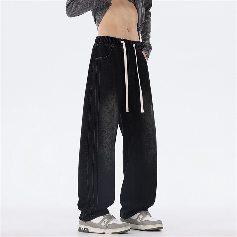 宽松直筒工装阔腿潮流牛仔裤K613P50,男装牛仔裤,电商D325