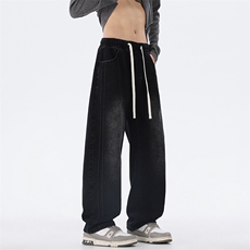 宽松直筒工装阔腿潮流牛仔裤K613P50，男装牛仔裤，电商D325
