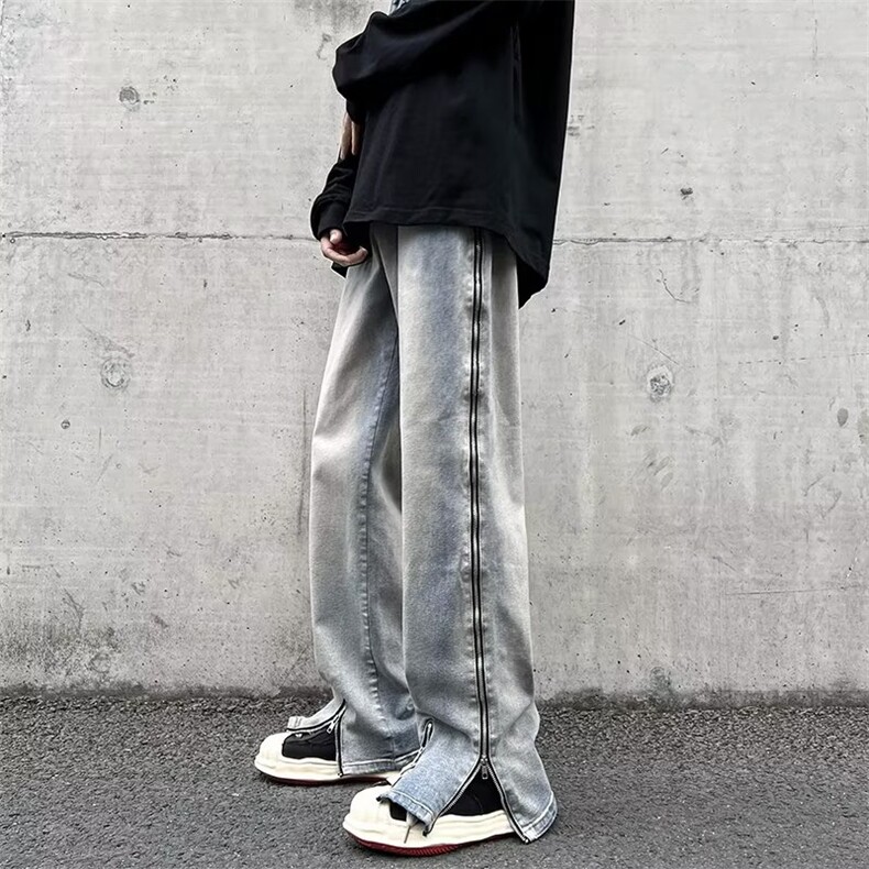 牛仔裤男秋季潮大码休闲裤子高街N8822P58,男装牛仔裤,星座1116-2