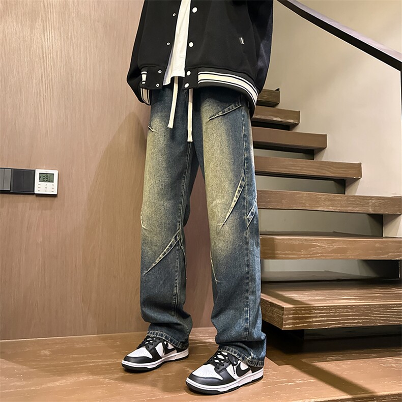 设计松紧腰牛仔裤男直筒B342-Z400-P50控68,男装牛仔裤,电商B342