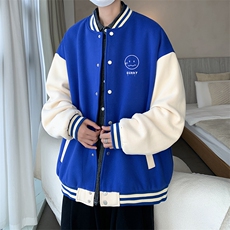 摇粒绒棒球服男大码开衫卫衣男夹克BF86072-P65，男装夹克，电商A040