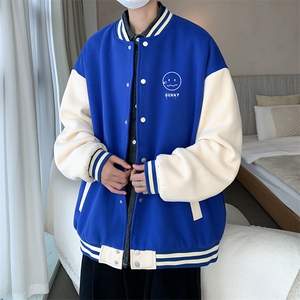 摇粒绒棒球服男大码开衫卫衣男夹克 BF86072-P65图片