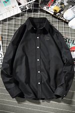 CS04秋季男士宽松大码日系网格男潮牌衬衫男百搭休闲衬衣，男装衬衫，电商B369（原A024）
