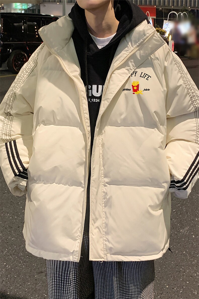 港风冬季新款织带立领羽绒服男潮宽松印花YR6117P225控298,男装羽绒服,电商A268A