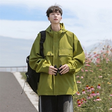 J233-P80秋季新款宽松连帽冲锋衣夹克外套（有做加绒），男装夹克，星座109